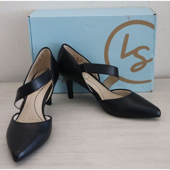 LifeStride Women's Sz 6M Black Heirloom Suki Pointed Toe Stiletto Pumps - Picture 1 of 11